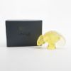 Picture of Lalique Crystal 'Tai-Ta' Chameleon Figurine in Light Amber