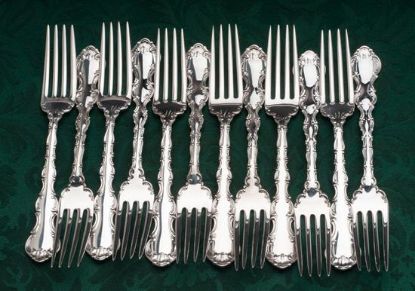 Picture of Gorham 'Strasbourg' 79-Piece Sterling Silver Luncheon Flatware Set with Chest