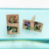 Picture of Vintage Taxco Sterling Silver & Abalone Modernist Cuff Links