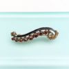 Picture of Stunning Victorian Era 14K Gold, Garnet & Cobalt Blue Enameled Bar Brooch