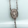 Picture of Antique Sterling Silver, Cut Rock Crystal & 14K Gold (Tested) Rosary By Hmh