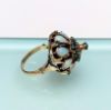 Picture of Stunning Vintage Emerald & White Opal In 14K Yellow Gold Harem Ring