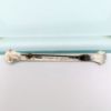 Picture of Art Deco Era Thomae Company Sterling Silver & Guilloche Enameled Bar Brooch With Gold Bird