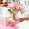 Picture of Vietri Hibiscus Glass Bud Vase - Pink
