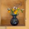 Picture of Vietri Hibiscus Glass Small Bud Vase - Cobalt Tortoiseshell