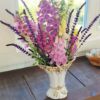 Picture of Mottahedeh Creamware Wheat Sheaf Vase with Gold Accents