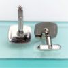 Picture of Vintage Caribe Sterling Silver, Onyx & Pearl Cufflinks