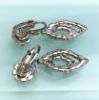 Picture of Vintage Weiss Clear Clip-On Dangle Earrings