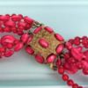 Picture of 1950'S Selini Multi Strand Pink & Red Beaded Necklace