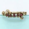 Picture of Beautiful Victorian Era 14K Gold, Diamond, Ruby & Pearl Etruscan Revival Bracelet