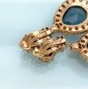 Picture of Vintage Signed Ciner Clear & Sapphire Blue Rhinestone Teardrop Earrings