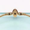 Picture of Victorian Era 15K Gold, Diamond, Natural Seed Pearl & Red Guilloche Enamel Hinged Bangle Bracelet