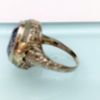 Picture of Art Deco Era 14K White Gold Filigree With Gold Accents, Green Enamel & Synthetic Spinel Ring