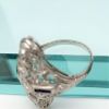 Picture of Art Deco Era Platinum Filigree, Diamond & Sapphire Ring