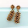 Picture of Stunning Victorian Era 18K Gold & Sapphire Etruscan Revival Style Earrings