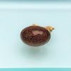 Picture of Vintage 18K Gold & Gold Stone Cabochon Cow Charm/Pendant