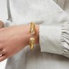Picture of Julie Vos Monaco - Monaco Demi Cuff In Iridescent Bahamian Blue