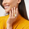 Picture of Julie Vos Flora - Flora Statement Ring In Iridescent Chalcedony Blue