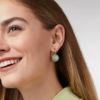 Picture of Julie Vos Soleil - Soleil Hoop & Charm Earrings In Coral Enamel