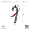 Picture of 2024 44th Edition Wallace Gold Plated Candy Cane Ornament