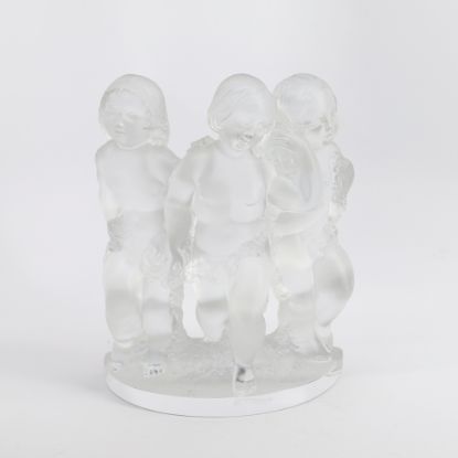 Picture of Lalique French Crystal Luxembourg Cherubs Children Figurine