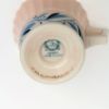 Picture of Rare Antique 1906-1930 Lenox Ribbed Demitasse Cup & Saucer in Peach with Blue Vine Details