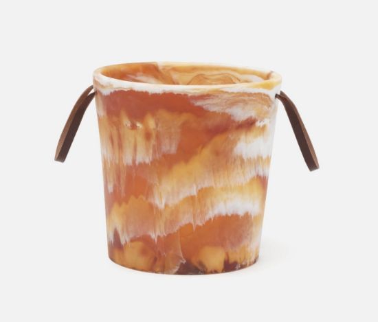Picture of Blue Pheasant Wesley Barware Amber Swirled Ice Bucket