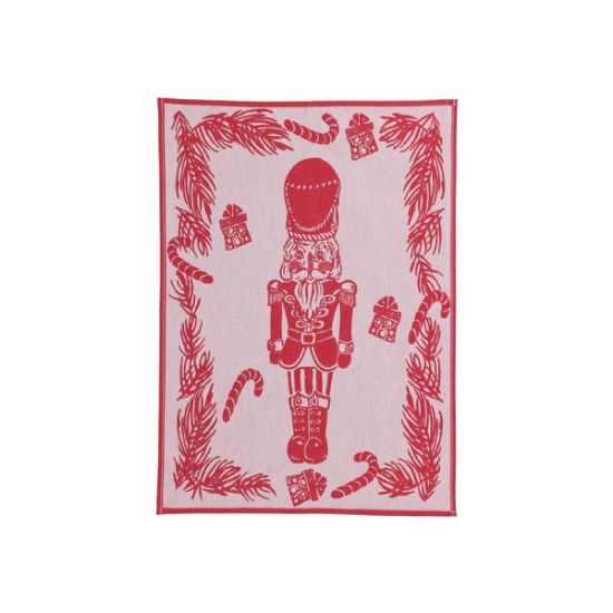 Picture of VIETRI 'Strofinaccio' Red Nutcracker Dishtowels, Set of 2
