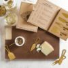 Picture of Faux Book 'Champagne Cheese Knives' 4-Piece Cheese Knife Set