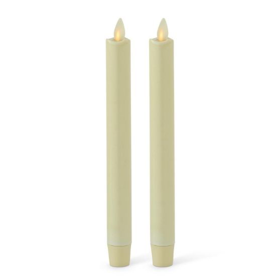 Picture of K&K Interiors Pair of 9.5" Ivory Wax Luminara Indoor Taper Candles