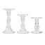 Picture of K&K Interiors Set of 3 Short Glass Candleholders