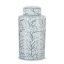 Picture of K&K Interiors Large White & Green Coral Ceramic Ginger Jar