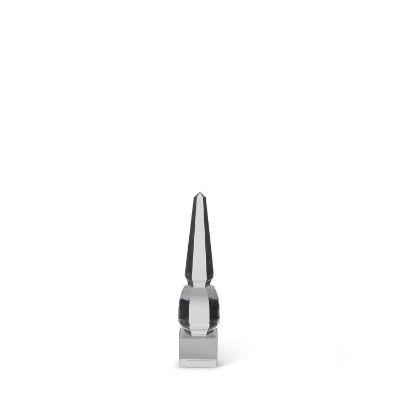 Picture of K&K Interiors 9.25" Clear Faceted Crystal Obelisk