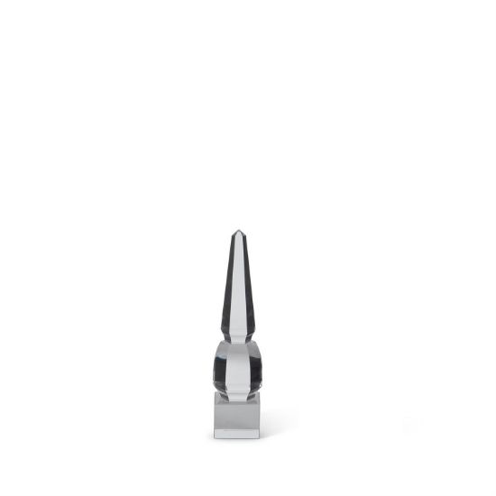 Picture of K&K Interiors 9.25" Clear Faceted Crystal Obelisk