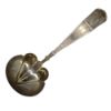 Picture of Antique Gorham Sterling Silver Gravy Ladle with Japanese Peacock Motif Handle & Bright Cut Bowl