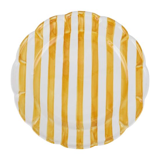 Picture of Vietri Amalfitana Yellow Stripe Round Platter