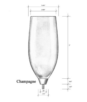 Picture of Edgar Berebi Flute Champagne Bowl #114S (to be paired with Edgar Berebi stems)