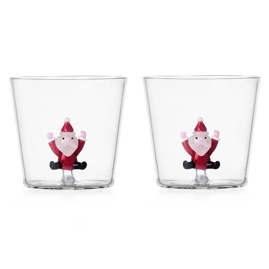 Picture of Ichendorf Milano 'Christmas Tales' Pair of Jumping Santa Tumblers