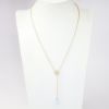 Picture of 14k Yellow Gold Aquamarine & Diamond Necklace 