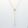 Picture of 14k Yellow Gold Aquamarine & Diamond Necklace 