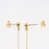 Picture of 18k Yellow Gold Blue Topaz & Turquoise Dangle Earrings 