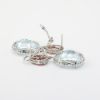 Picture of 18k White Gold Aquamarine, Tourmaline & Diamond Dangle Earrings 