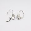 Picture of 14k White Gold Diamond Star Dangle Earrings 