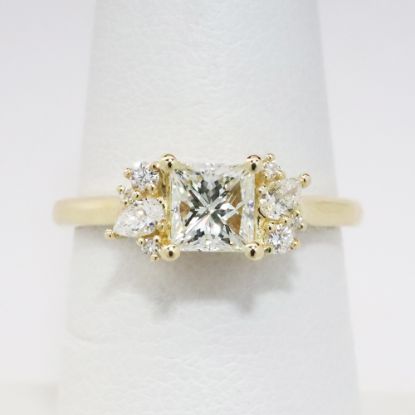Picture of 14k Yellow Gold .71CT Princess Cut Diamond Ring 