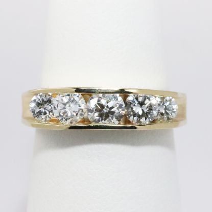 Picture of 14k Yellow Gold Men's Diamond Band 