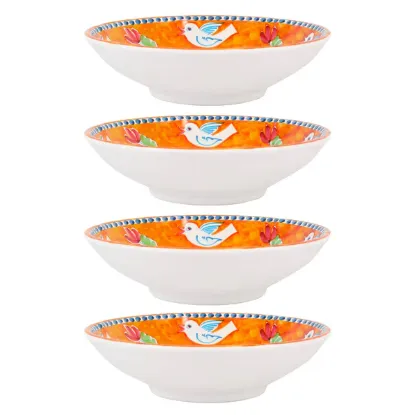 Picture of Set of 4 Melamine Uccello Pasta Bowls