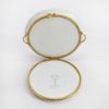 Picture of Limoges Porcelain Gold & White Tray Trinket Box with Miniature Champagne Bottle, Bucket, Glasses & Caviar On Top