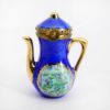 Picture of Limoges Porcelain 8-Piece Trinket Box Tea Set in Blue with Waterlily Motif