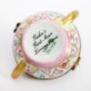 Picture of Vintage Limoges Pink Floral Soup Tureen Trinket Box with Matching Stand