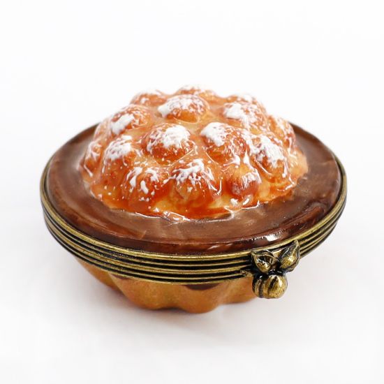 Picture of Limoges Porcelain Peach Cobbler Trinket Box 